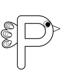 Letter P Craft - P is for Peacock