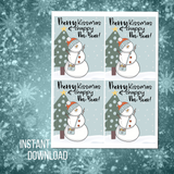 Merry Kissmas and Chappy New Year Gift Tag/Card - Mombrite