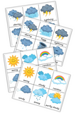 Weather 3-Part Montessori Cards - Mombrite